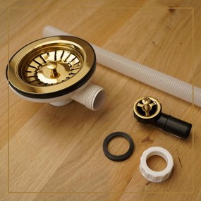 Gamma Gamma, sitko do sifónu s prepadom Lavre 115mm, zlatá lesklá, GMA-1SGDZP