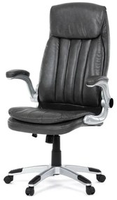 Křeslo kancelářské, šedá ekokůže, houpací mechanismus