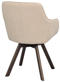 Béžové čalúnené jedálenské kreslá v súprave 2 ks Alison – Rowico