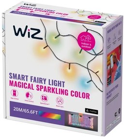 WiZ - LED RGBW Stmievateľná vonkajšia reťaz 160xLED 20m IP44 2700-5000K Wi-Fi