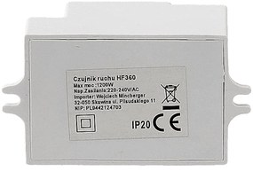 BERGE Pohybové čidlo LED mikrovlnné 1200W PR060