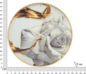 Nástenné hodiny Glass Rose 80 cm viacfarebné/zlaté