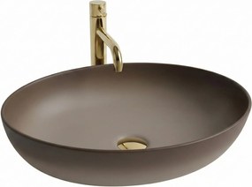 Rea Carola, umývadlo na dosku 515x390x140 mm, béžová-hnedá Ombre, REA-U0627