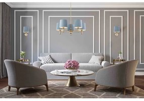 Argon 8105 - Nástenná lampa PONTE 1xE27/15W/230V zelená/mosadz