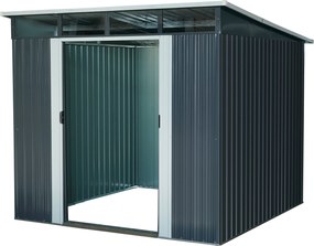 Záhradný domček BestBerg ZD‑808AW / 5,6 m² / 236 × 238 × 203 cm / antracit/biela