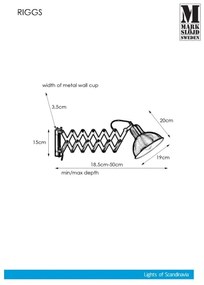 Markslöjd 108105 - Nástenné svietidlo RIGGS 1xE27/60W/230V čierna