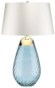 Elstead LENA-TL-L-MODRÁ-OWSS-LED Stolná lampa LENA 1xE27/40W/230V 74cm modrá/biela