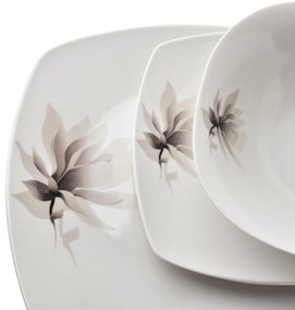 Porcelánová jídelní sada 18 ks talířů MAGNOLIA bílá