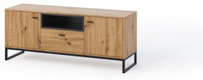 Tv stolík Oliver RTV (dub artisan + čierna matná). Akcia -21%. Vlastná spoľahlivá doprava až k Vám domov. 1051814