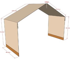 Svetlohnedý bavlnený detský záves k posteli 86x414 cm Forrest – Vipack