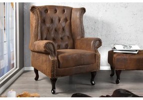 Kreslo 19448 Chesterfield Antik hnedá  - Komfort-nábytok