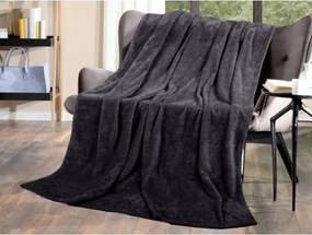 Flanelová deka Cashmere Dots 150x200 cm, čierna%