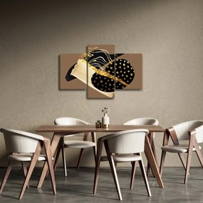 Obraz - Abstrakcia golden brown N⁰1 (90x60 cm)