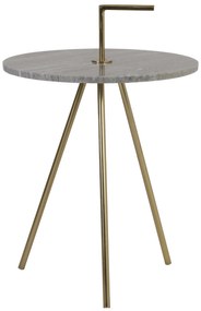 Mramorový stolík MOYUTA  grey-gold, menší