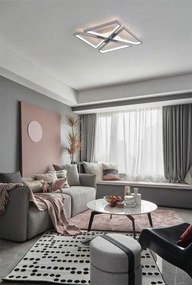 Searchlight 36520SI - LED Stmievateľné stropné svietidlo QUATRO LED/29W/230V 40x40 cm