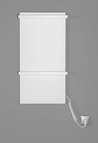 Sapho Sapho, ELMIS elektrický sušiak uterákov 400x800 mm, 120 W, hliník, biela mat, EB420