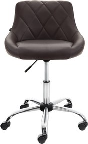 Pracovná stolička Lazio koženka - hnedá