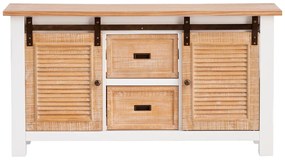 furniture-nabytek.cz - 2-dielna kúpeľňová sada Capera, masívny borovicový drev, MDF, lakovaná, biela/hnedá