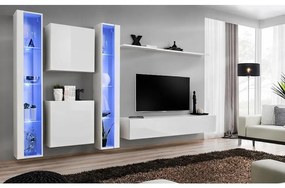 Obývacia stena Switch XVI Sklo +LED Biely