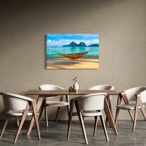 Obraz - Hojdacia sieť na pláži (90x60 cm)