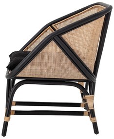 Čierno-béžové kreslo s výpletom Loue - Bloomingville