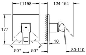 GROHE 24061000 - Sprchová batéria EUROCUBE lesklý chróm