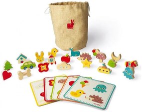 Drevené pexeso na senzorické vnímanie a priraďovanie