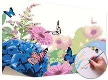 Maľovanie podľa čísel MEDZI KVETINAMI – stredná náročnosť 80x50