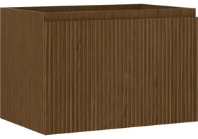 Mexen Rivel, kúpeľňová skrinka 70 cm, 1 zásuvka, drážkovaná, orech, 91A20-07047-1-BF86