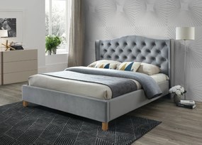 Manželská posteľ ASPEN Velvet | 160x200 cm Farba: Sivá / Bluvel 14
