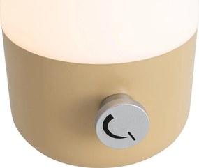 Sada 2 stolových lamp pre exteriér zlatá s bielou vrátane nabíjateľného LED - Haard