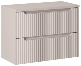 Závěsná skříňka pod umyvadlo Nova Cashmere II s deskou 80 cm kašmír