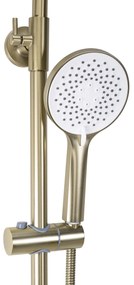 Rea Drop, sprchový set s ručnou a hlavovou sprchou, zlatá matná, REA-P7063