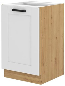 Dolná kuchynská skrinka pod drez Lucid 50 ZL 1F BB (dub artisan + biela). Akcia -6%. Vlastná spoľahlivá doprava až k Vám domov. 1040982
