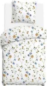 BAVLNENÉ OBLIEČKY COTTONLOVE 140X200 CM, 1KS 70X80 CM KVETY