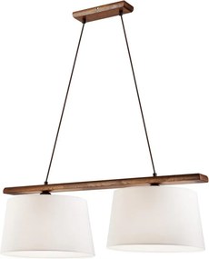 Závesný luster AIDA 2xE27/60W/230V dub/orech