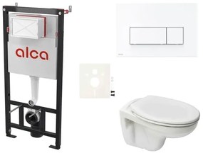 Cenovo zvýhodnený závesný WC set Alca do ľahkých stien / predstenová montáž + WC Ceramia S-Line Pre SIKOASP7