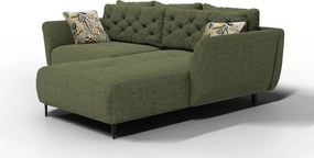 Rohová sedacia súprava Salo, zelená látka