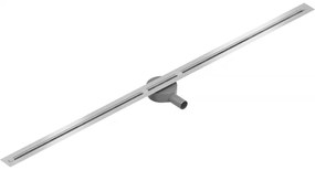 Mexen Flat Super Slim, super tenký odtokový žľab s 360° rotačným sifónom 160 cm, nerez, 1051160