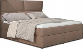 Manželská posteľ Boxspring 145 cm Alyce (hnedá) (s matracmi)
