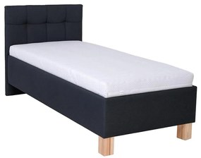 Čalouněná postel s úložným prostorem bez matrace MARIA ONE 90x200 cm antracit PO0063