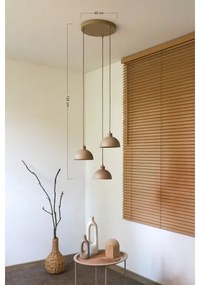 Duolla - Závesný luster na lanku IRONLINE 3xE27/15W/230V béžový