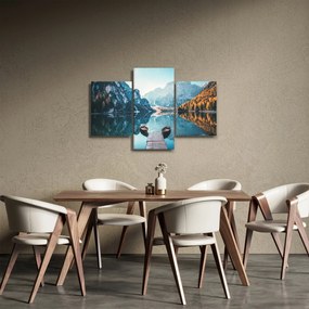 Obraz - Lode na jazere Braies (90x60 cm)