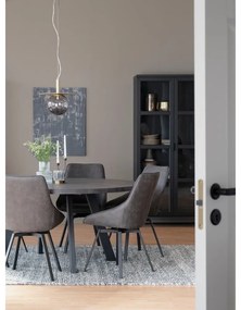 Čierna vitrína z dubového dreva 95x195 cm Everett - Rowico