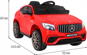 Ramiz Elektrické autíčko Mercedes Benz GLC63S SUV pre deti červené + diaľkové ovládanie
