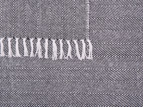 Bavlnená čierna deka 130 x 160 cm TANGIER Beliani