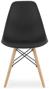 Jedálenská zostava TODI 80cm okrúhly stolový set čierny + 4 stoličky OSAKA čierne