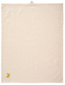 Ib Laursen Bavlnená utierka Lemon Embroidered