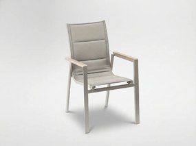 Garden Line POLYWOOD Hliníková záhradná stolička 64 x 55 x 91 cm béžová *9484