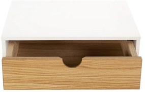 Biely/prírodný nočný stolík v dekore duba Farsta - Woodman